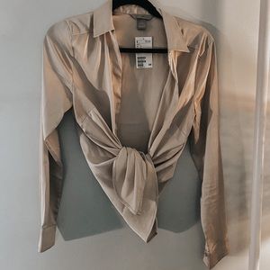 Satin Champagne Blouse